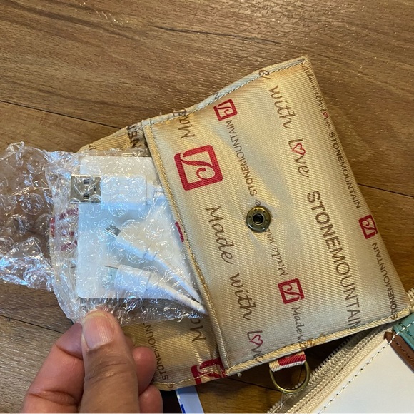 Stone Mountain Crossbody Bag - Cream, Brown, and Blue - Picture 9 of 16